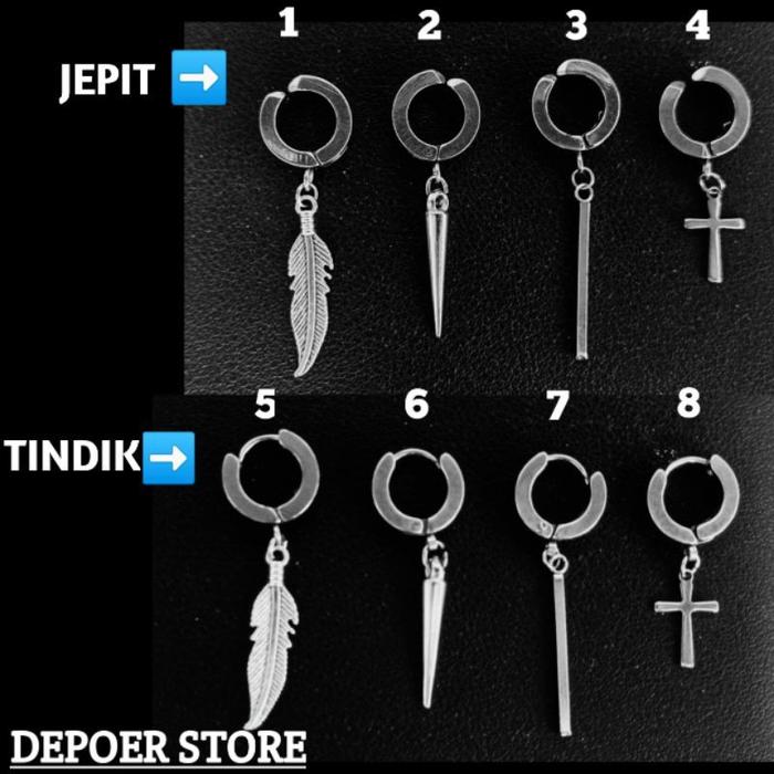 ANTING KOREA GANTUNG JEPIT & TINDIK