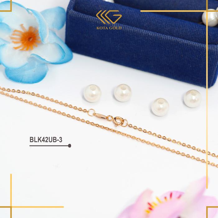 Kalung eMAS Kadar 8K (375) Rantai Capelo Nori Panjang 45cm dan 35cm Kode KLCAP BLK35UB4