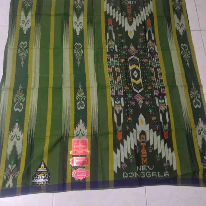 Sarung Donggala New ATBM Untuk Pria dan Wanita Motif Tradisional Warna Hijau dan Hitam