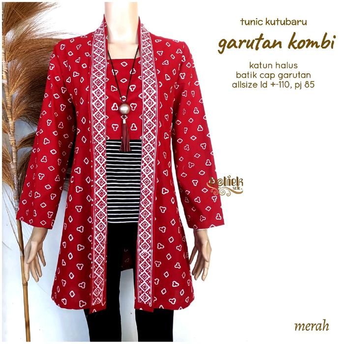 Goenzshop Tunik Kutubaru Garutan Kombi Lurik