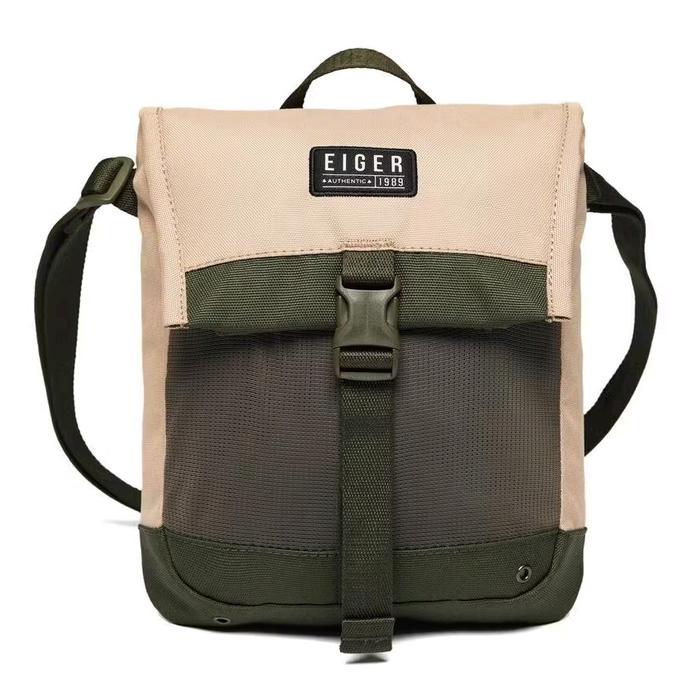 Eiger Rivulet Pouch Bag Water Protection Cream Army Authentic 1989 Slingbag Tas Selempang Unisex Wan