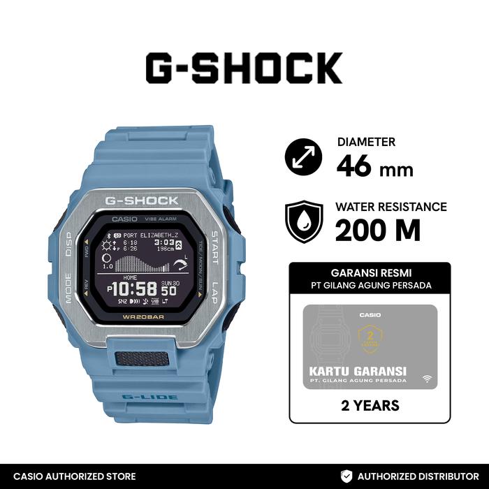 G-Shock G-Lide GBX-100-2ADR Jam Tangan Pria Digital Dial Tosca Resin Band