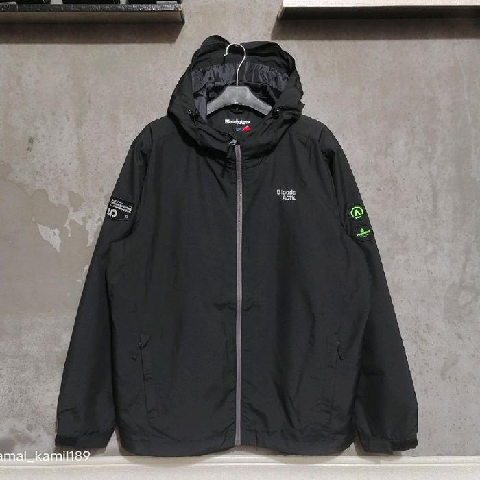 JACKET OUTDOOR BLOODS ACTV WINSTREKD BLACK ORIGINAL!! Jaket Pria Wanita