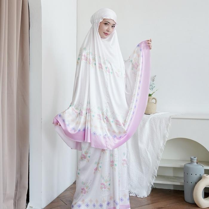 Lagosi Prayer Set White / Mukena Lagosi Dewasa
