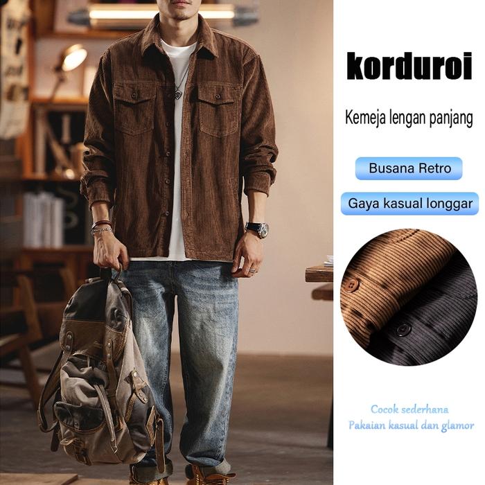 new jaket corduroy pria jumbo jaket corduroy pria vintage jaket pria keren outer pria casual trucker