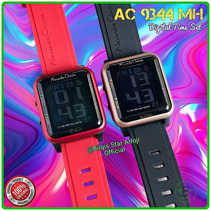Alexandre Christie Kotak Ac 9344 Digital Tali Karet Sepaket Tali Nylon Original