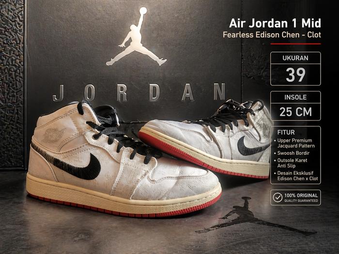 Air Jordan 1 Mid Fearless Edison Chen - Clot