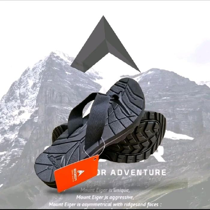 sandal eiger kinkajou japit outdoor exclusive hitam casual pria wanita grade Original sendal anti-sl