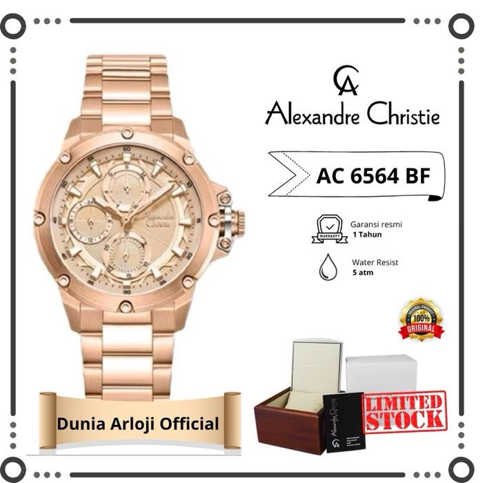 [ Dunia Arloji Pontianak ] ac 6564 BF jam tangan cewek sport alexandre christie