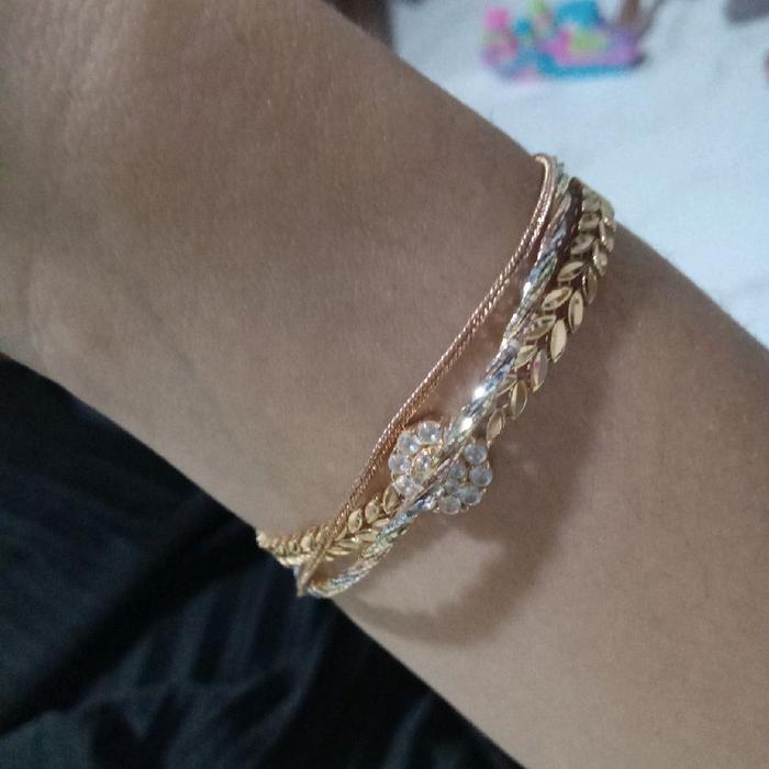 gelang choker emas 17k 3 warna limited