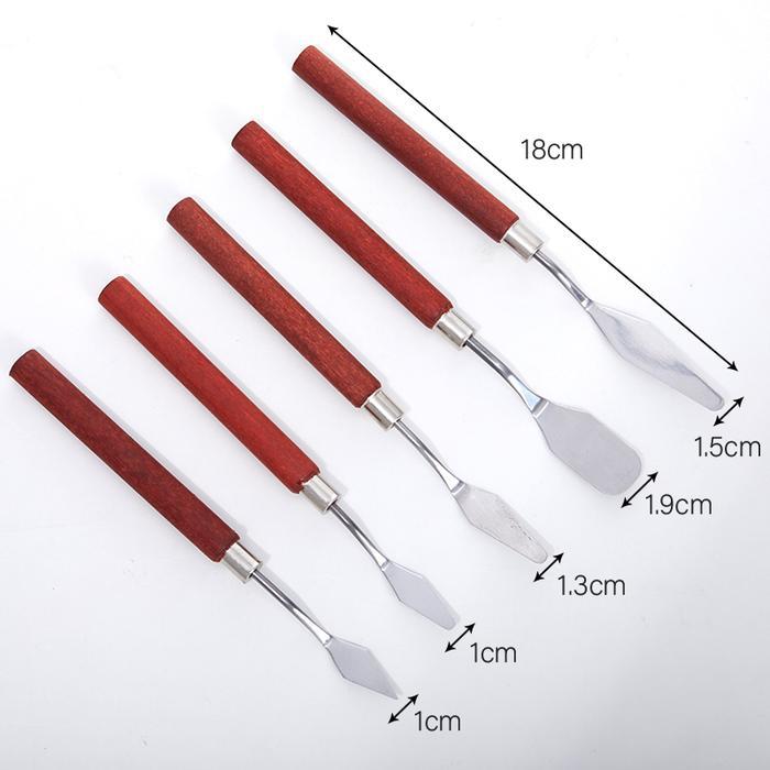 5pcs Pisau Palet Lukis Set Painting Knife Palette Knife
