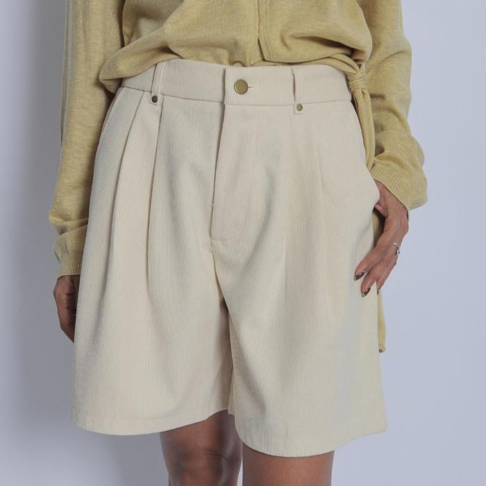 AMOURA PANTS- CELANA PENDEK WANITA BAHAN KORDUROY| BLACK / BLUE / BROWN / CREAM | M & L