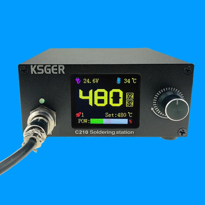 KSGER C210 Soldering Station For JBC Iron Tips STC Controller DIY 1.8