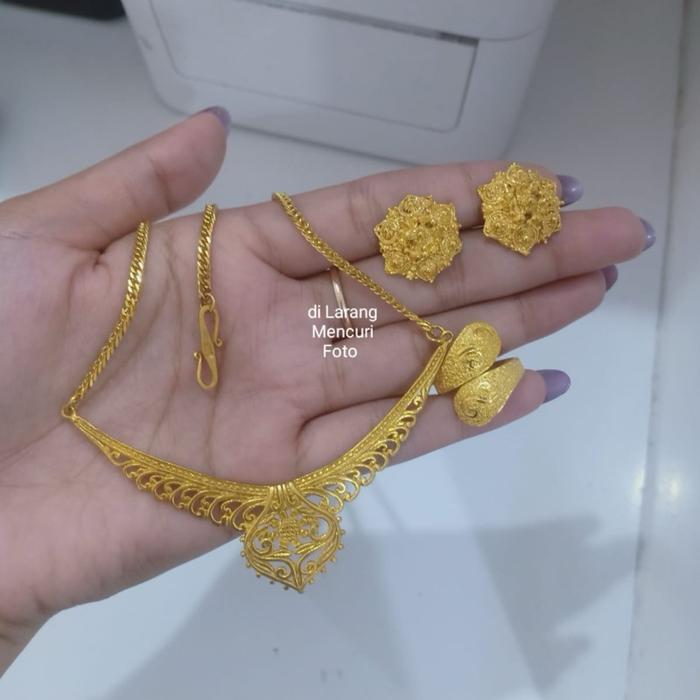 Set Perhiasan Jodha Mahkota  Set Perhiasan Wanita   Set kalung jodha mahkota