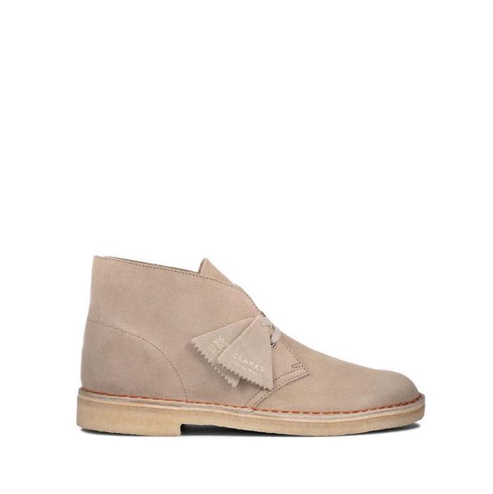 CLARKS Men's Desert Boots Shoes Suede Sepatu Boot Casual Pria Original - Sand