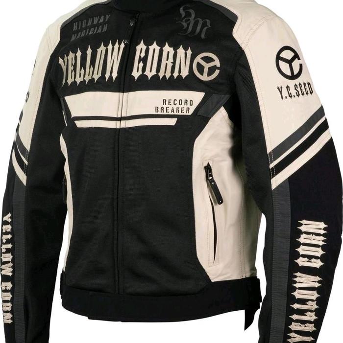 YELLOW CORN JACKET SJ-5105 IVORY | JACKET BIKERS TOURING NEW 2025 COLLECTION ORIGINAL YC JAPAN