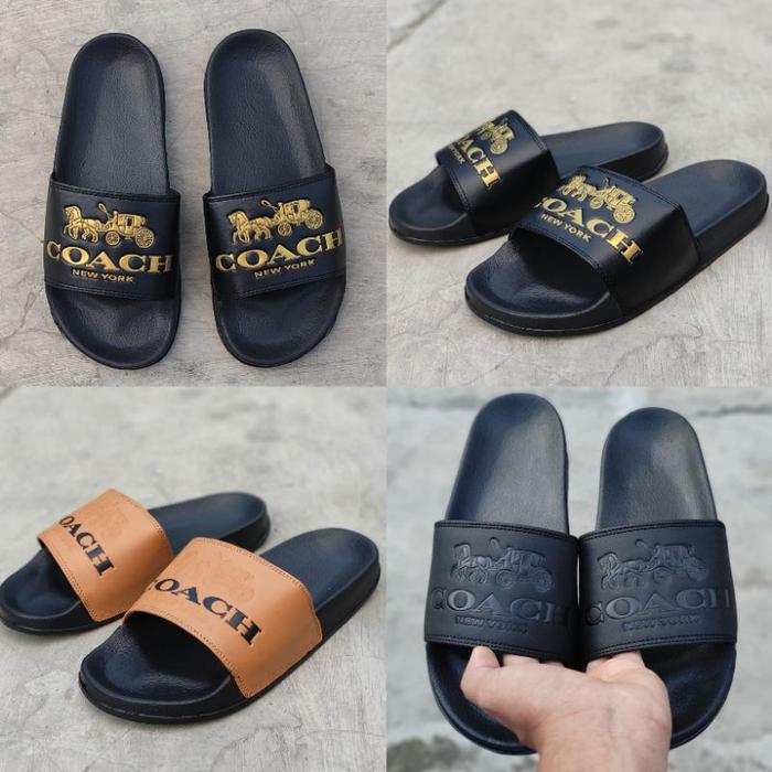 SENDAL SELOP COACH PRIA WANITA SANDAL SLIDE SANDAL DISTRO PREMIUM BEST SELLER