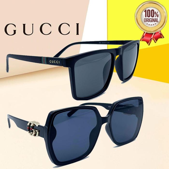 [100% Original]Gucci Sunglasses 881 SQUARE FRAME Black Grey/2758 SQUARE FRAME Black Grey BlackGradie