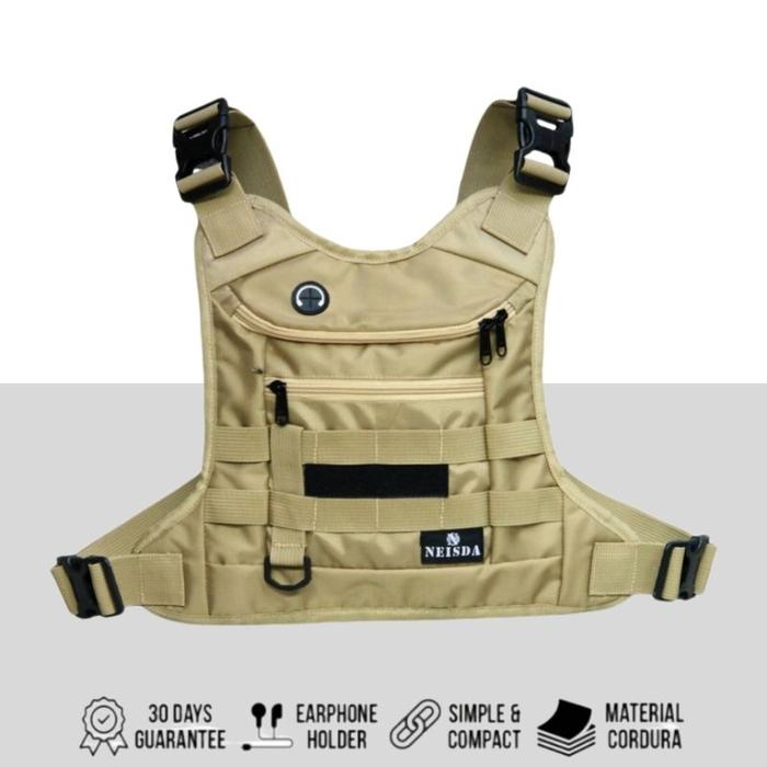 Tas Dada Pria Original Neisda Chest Bag Rompi Pria Bodypack Chest Bag Tactical