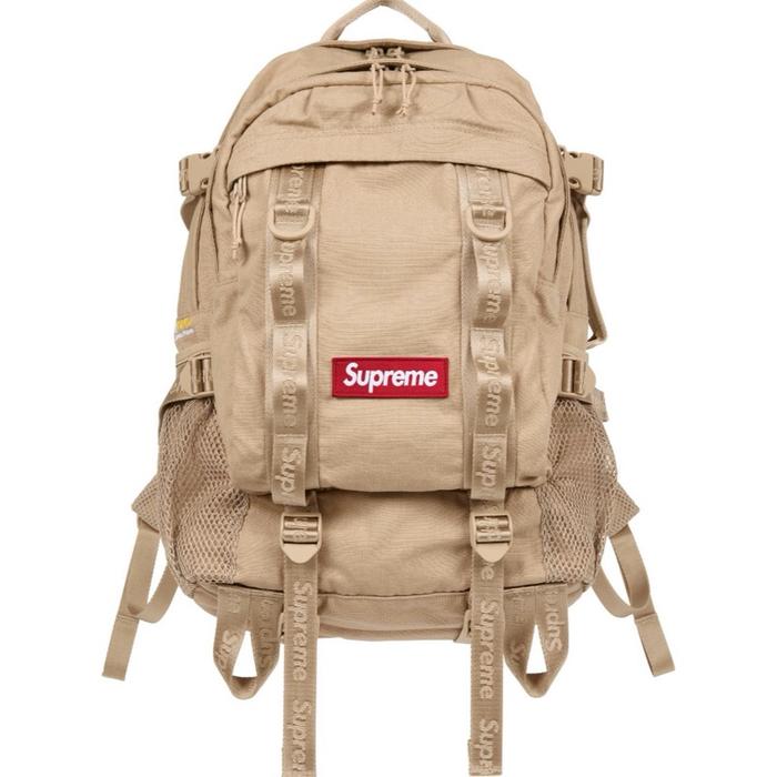 SUPREME BACKPACK SS26 TAN TAS RANSEL COKLAT MUDA ASLI ORIGINAL AUTHENTIC