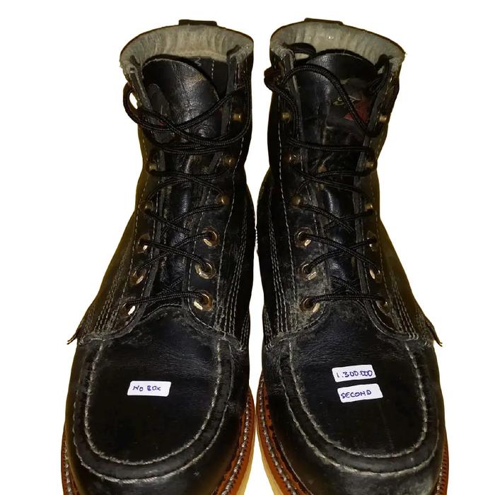 Vibram Preloved Boot Kulit Hitam Size 8,5 Insole 27 Cocok untuk Touring