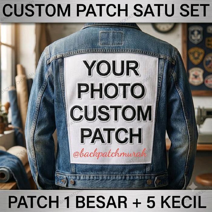 Back Patch Emblem Custom Customize Polo Shirt Jaket Desain Bebas