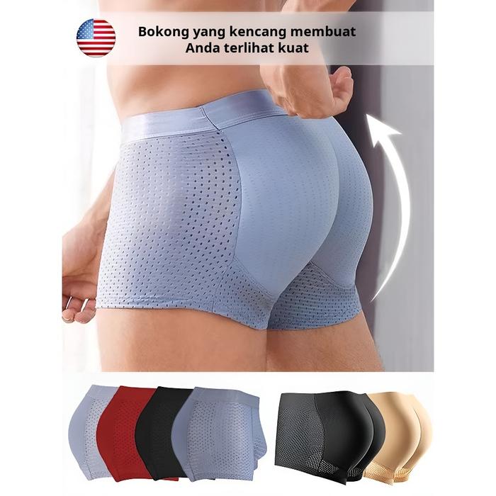 ✨Celana dalam bokong 3D lateks antibakteri pria/celana dalam pengencang pinggul/bokong palsu/artefak