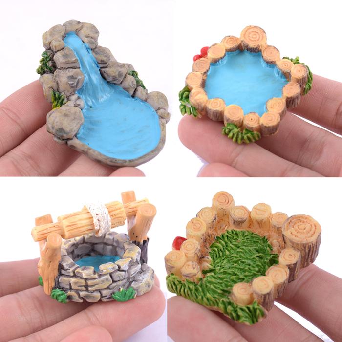 2021 Panas 1 Buah DIY Miniatur Dekorasi Taman Antik Rumah Air Sumur