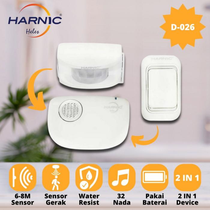 Doorbell & Sensor Gerak / Bell Pintu & Sensor Bayangan-heles harnic D 026