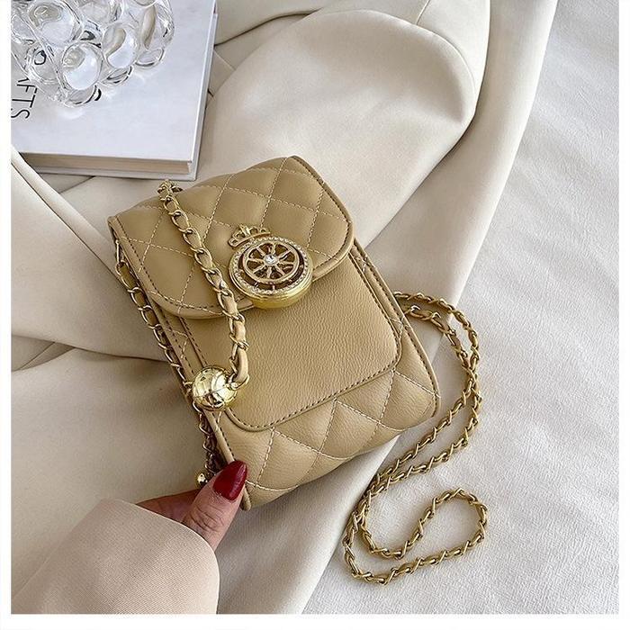 Tas Slempang hp Wanita Rantai Fashion Shoulder Bag