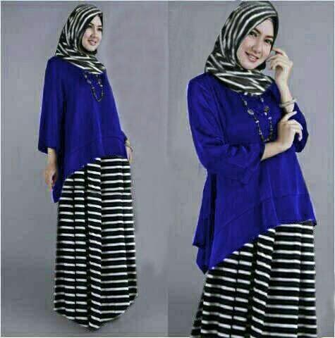 Setelan Maura Blouse Hijab Gamis Muslimah Blus Murah Rok Cantik A015