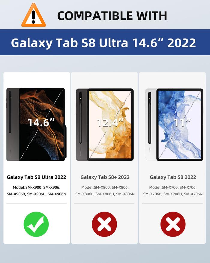 MoKo Case for Samsung Galaxy Tab S8 Ultra 14.6" 2022 Case With S-Pen