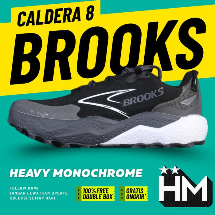 Brooks Caldera 8 Black Blackened Pearl Trail Running Shoes Sneaker 1204291B052 (Size 36-46)
