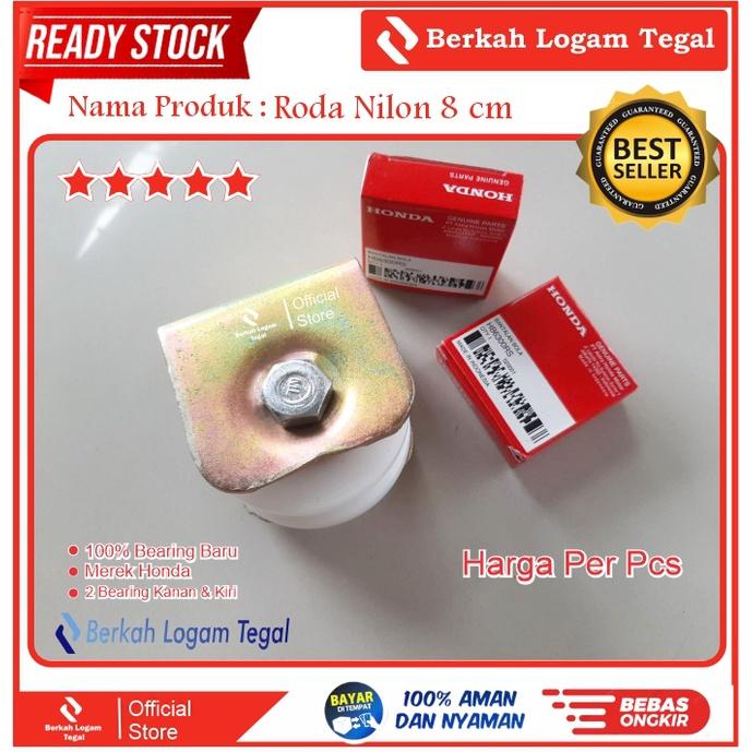 Roda Pagar Besi Nilon 8 cm Bearing 100% Baru