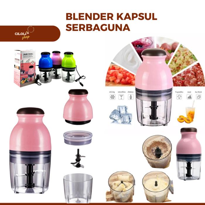 BLENDER Serbaguna Blender Kapsul Pencacah Sayur Buah Mesin Blender Daging Stainless
