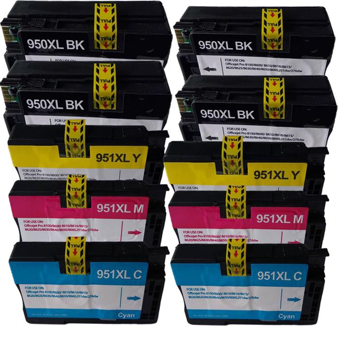 10 Compatible Ink Cartridge for HP 950XL 951XL OfficeJet Pro 8600