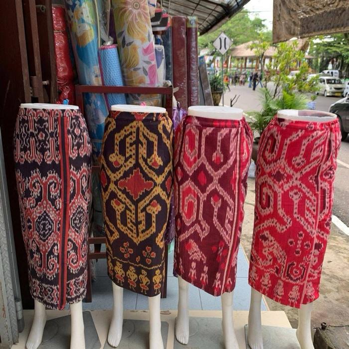 Rok span motif toraja, baju toraja, rok tenun toraja, rok asli tenun toraja Wanita Etnik Tebal