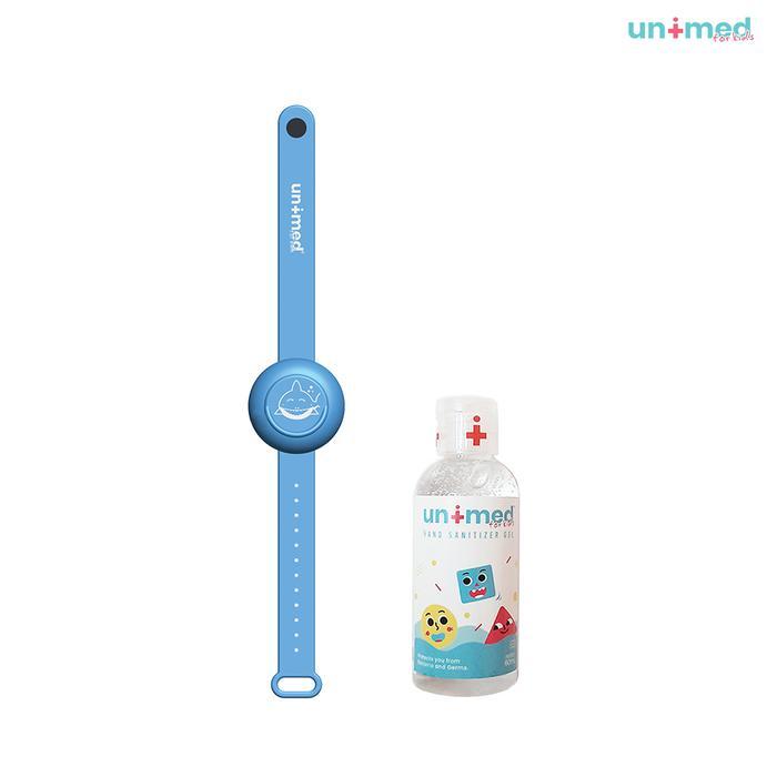 Unimed Kids Sanitizer Wristband Blue Shark - Gelang Sanitizer Anak