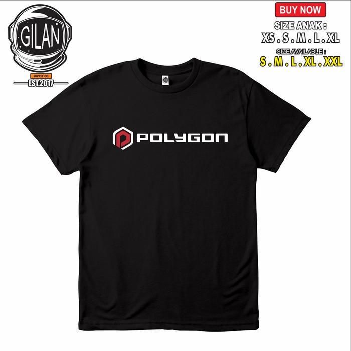 SAKAZUKI Kaos Baju Distro Katun Combed 24s Unisex Polygon Logo Stratos Siskiu MTB RB Bike Bicycle XC