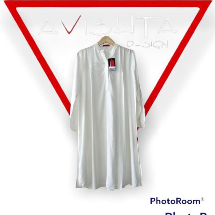 Terbaik Tunik Polos Rayon Putih Tulang Tunik Katun Rayon Tunik Polos Jombo Lasenta By Avishta D-Sign