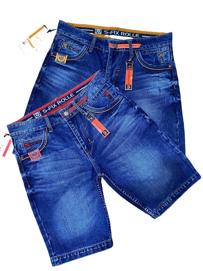 S-Fix Rolle Celana Pendek Pria Non-Stretch SFIX ROLLE Size 28-33 New Edition Denim Jeans Nyaman Panj