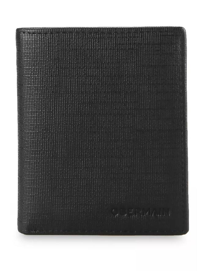 OBERMAIN - Caleb Men Medium Walet - BLACK - KULIT ASLI