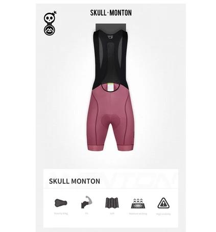 Celana sepeda BIB MENS Monton Urban Skull Monton Indian Red