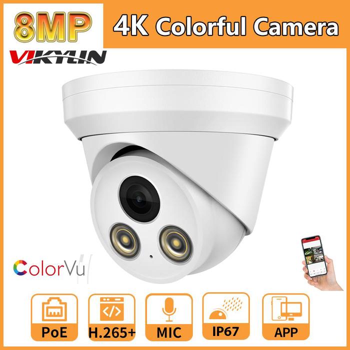 Vikylin HIK Compatible 4K ColorVu IP Camera COLOR NIGHT CAMERA