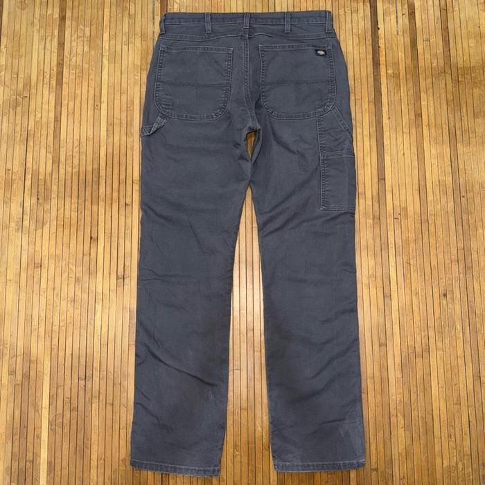 CARPENTER DICKIES FLEX REGULAR FIT RINSED GREY DUCK CANVAS FATIGUE WORK WEAR FIELD DENIM JEANS human