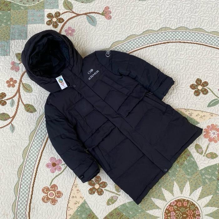 Jacket winter puffer goose down anak eider hitam cakep