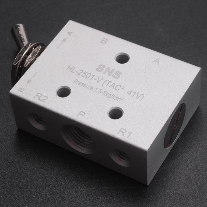 SNS Pneumatic 3 Position 2 Port Toggle Switch G1/8 Pneumatic