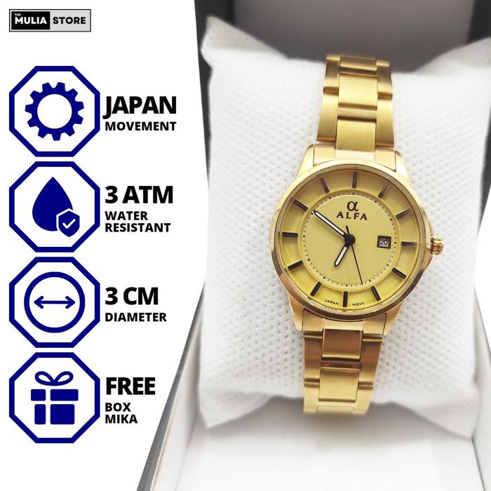 Jam Tangan Wanita Alfa 88132 L Tanggal Analog