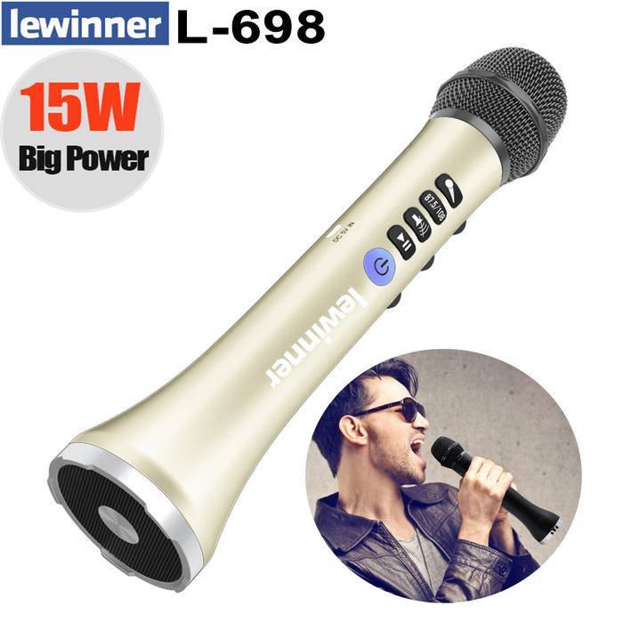 Lewinner L698 Wireless Microphone 15W Karaoke machine Bluetooth