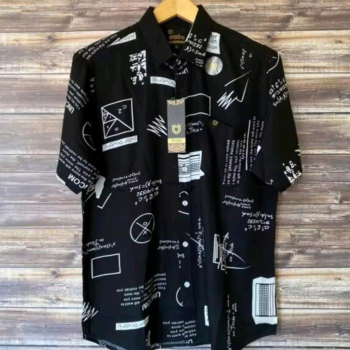 Kemeja Motif Koran BEST SELLER Kain Nyaman
